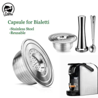 icafilas Reusbale Coffee Capsule for Bialetti 3A-C273E Machine Brikka Espresso Cup Stainless Steel R