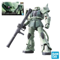 In Stock Bandai Original Gundam Model Kit Anime Figure RG 1/144 MS-06F ZAKU II Action Figures Toy Collection Gift