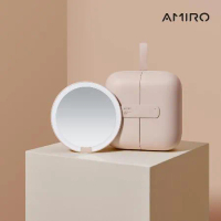 AMIRO覓光 Cube S 行動LED磁吸美妝鏡折疊收納化妝箱 多色選 化妝鏡/包包鏡【贈美妝蛋+散粉刷】