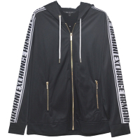 ARMANI EXCHANGE A|X大字母LOGO圖騰連帽外套(黑色系)
