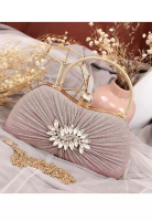 Vedlyn ByVedlyn Intan Tas Pesta Wanita Clutch Fashion Terbaru - Pink