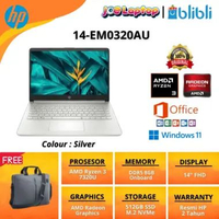HP 14-EM0320AU Silver AMD Ryzen 3 7320U Win11 OHS