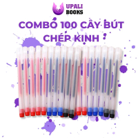 Combo 100 Bút chép kinh, bút Gel bút bi nước văn phòng mực gel 0.5mm mực đều nét chữ đẹp, không lem 