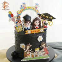 Graduation Party Decor Supplies Graduates Glitter Bachelor Cap Cake Topper Class Of 2020 Cupcake Topppers Congraduats Grad Gifts