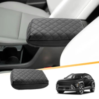 LFOTPP Car Armrest Box Cover for Hyundai Kona SX2 2024 2025 Central Control Armrest Storage Box Pad Auto Kona SX2 Accessories