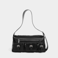 Moto &amp; Biker Bags For Women Luxury Designer Handbags Purses 2024 New In PU Multiple Pockets Large Capacity Underarm Shoulder Bag
