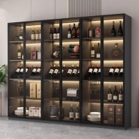 Bar Liquor Shelf Wine Rack Salon Storage Display Cellar Restaurant Wine Cabinets Drink Holder Modern Furnitur