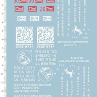 1/1 hk 416 d s m4 m1911 colt Model Kit Water Decal