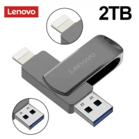 Lenovo 2TB Lightning Pen Drive OTG USB Flash Drive 256GB 128GB For iphone ipad Android 1TB Pendrive 2 in 1 Memory Stick for ps4