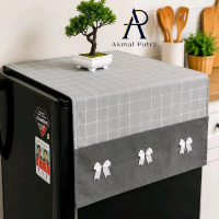 Taplak kulkas renda pita / cover kulkas renda pita