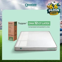 Quantum Topper Greentea Latex DNA 12cm - Kasur Spring bed Springbed 180 x 200