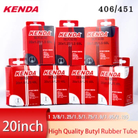 KENDA Bicycle Inner Tube 20inch For BMX 20X1.25 1.5 1.75 1.95 406 Presta Schrader Valve 20X1 451 Butyl Rubber Camera Tube Tire