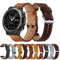 22mm Watch Strap For Zeblaze GTR 3 Pro / Ares 3 Pro / Vibe 7 Pro Leather Bracelet Watchband For Zeblaze Stratos 3 2 Wristband