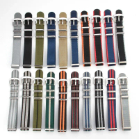 Dây NATO nylon cao cấp cho Omega 007, Hamilton, Rolex và Seiko, kích thước 20 mm và 22 mm