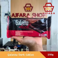 Galetto Dark Coklat 250 gram (Sweet Dark Compound Chocolate) Cokelat compound hitam manis dari Galet