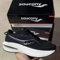 Original Saucony Victory 21 Men Shockproof Racing Popcorn Outsole Casual Running Shoes Women Sports Cushioning Light Sneakers