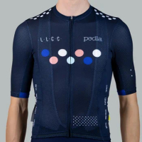 Team Pedla Climba Short Sleeve Jersey 2021 Summer latest cycling clothing suit men Breathable cycle cycles Air mesh blue shirt