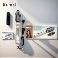 KEMEI/ Kemei KM-8024 ladies styling curling iron multi-gear adjustable sonic vibration hair dryer comb