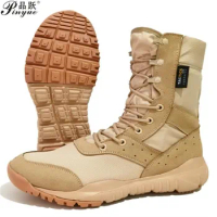 size 34 49 Tactical Combat Boots Outdoor Climbing Training Hunting Desert Boot High Top Lightweight Breathable Hiking Shoes boot