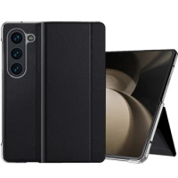 Genuine leather Case For Samsung Galaxy Z Fold 5 folding protection Wallet phone case for Galaxy Z Fold 5 with kickstand