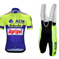 LASER CUT ADR AGRIGEL BOTTECCHIA Retro Classic Men's Cycling Jersey Short Sleeve Bicycle Clothing With Bib Shorts Ropa Ciclismo