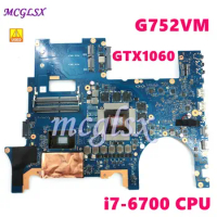 ROG G752VM With I7-6700CPU GTX1060 mainboard For ASUS ROG G752V G752VS G752VM GFX72V GFX72 Laptop Motherboard Working Used