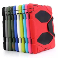 Free shipping Shockproof Armor Military Extreme Heavy Duty Case For iPad 2/3/4 Rugged Hybrid Cover With kickStand