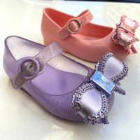 Mlsa Children's Shoes Summer 2024 Baby Kids Soft Sole Bow Sandals Girls Round Headed Jelly Shoes Toddlers Princess Beach Shoes