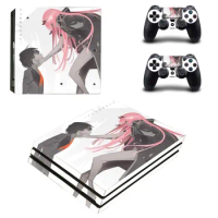 DARLING in the FRANXX Zero Two PS4 Pro Skin Sticker Decal For PlayStation 4 PS4 Pro Console &amp; Controller Skins Vinyl