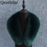 Faux Fox Fur Collar For Women Men Kids Super Luxury Fur Scarves Shawl Down Coat Thick Warm Decor 50cm 75cm 90cm High Quality2023