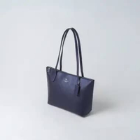 Tas COACH FIONA SIGNATURE MONOGRAM METALLIC BLUE ZIP TOTE BAG 100% ORIGINAL 24X21X8CM
