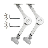 Heavy Duty Hinge Lid Support Hinge Hinge Soft Close Chest Hinge Support For Cabinet Kitchen Wardrobe, Easy To Use 2PCS