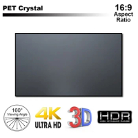 80 - 120 inch Home Theater UST ALR CLR PET Crystal Ambient Light Rejecting Projection Screen for Ultra Short Throw Projectors