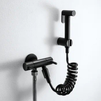Experience the Benefits of a Black Bidet Toilet Attachment and Brass Valve Set for a Clean and Hygienic Bathroom