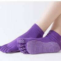 100pairs/lot korean style woman 5 Toes Non Slip Socks Women yujia cotton casual socks free size