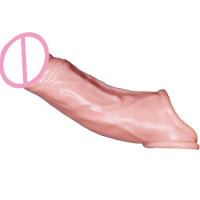 Silicone Penis Enlargement Condoms Penis Extension Sleeves For Adults Reusable Condom Cock Rings