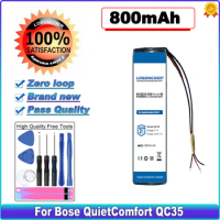 LOSONCOER High Capacity Battery 800mAh Battery for Bose QuietComfort QC35 &amp; QC35 II Accumulator 3-wire headset Battery
