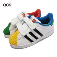 Adidas 童鞋 Superstar CF I 白 綠 黃 幼童 樂高 聯名 LEGO 學步鞋 魔鬼氈 愛迪達 H03970
