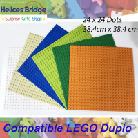 Big Size Blocks Base Plate 24*24 Dots 38.4cm*38.4cm Compatible with Duplo Bricks Big Studs Large Par