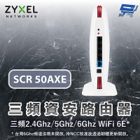 昌運監視器 ZYXEL 合勤 SCR 50AXE 資安路由器基地台 三頻2.4Ghz/5Ghz/6Ghz WiFi 6E 停產(以USG Lite 60AX新款出貨)