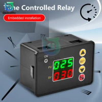 T2310 AC 110-220V DC 12V 24V LED Digital Time Controller Countdown Timer On/Off Switch Delay Timer Relay Module with Buzzer