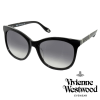 【Vivienne Westwood】經典英倫龐克風太陽眼鏡(黑 VW894S_01)