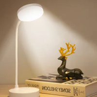 LED Reading Desk Lamp USB Charging Stepless Dimming 3-color Lighting Lamps Study Room Bedroom Bedside Children's Learning Light