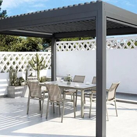 Shade Roof Gazebo Outdoor Aluminum Bioclimate Arch Gazebo Shutters Pergola