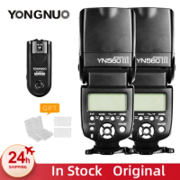 2PCS Yongnuo YN 560 III YN560III Flash With RF-603 II Single Transceiver Trigger for Canon Nikon