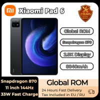 Xiaomi Mi Pad 6 Global Rom Tablet Snapdragon 870 11 Inch 144Hz 2.8K Display 8840mAh 33W Fast Charger Android 13 MIUI14 2023