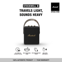 🎧🎵MARSHALL STOCKWELL II BLACK & BRASS - รับประกัน 1 ปี + ส่งฟรีทั่วไทย (ลำโพงบลูทูธพกพา ลำโพงพกพา ลำ