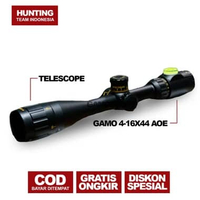 GAMO 4-20x50 WG Glass Zoom Teleskop Optik Lensa Jernih Red Green - Alat Olahraga Outdoor Eksplorasi 
