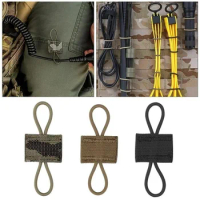 5pcs Tactical Buckles Backpack Binding Elastic Molle Carabiner Clip Bags Clasp Cord Fix Gear Elastic Strap Outdoor Hunting Gear