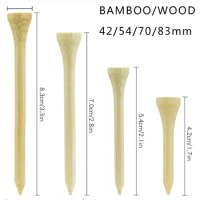 100 Count/Bag Golf Tees Bamboo Tee Golf Balls Holder 4 Sizes Available Stronger Than Golf Wood Tees 42/ 54/70/83mm